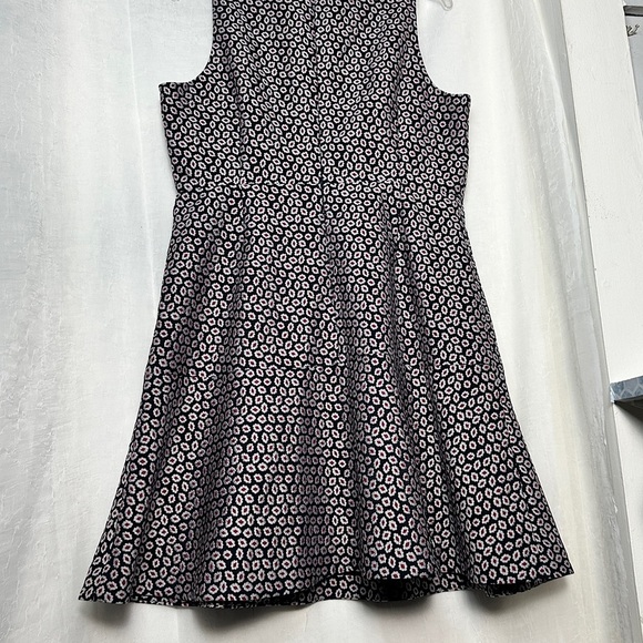 J.Crew Navy & Pink Jacquard Piper Foulard Print A-line Career Dress Sz 12 - Picture 11 of 17